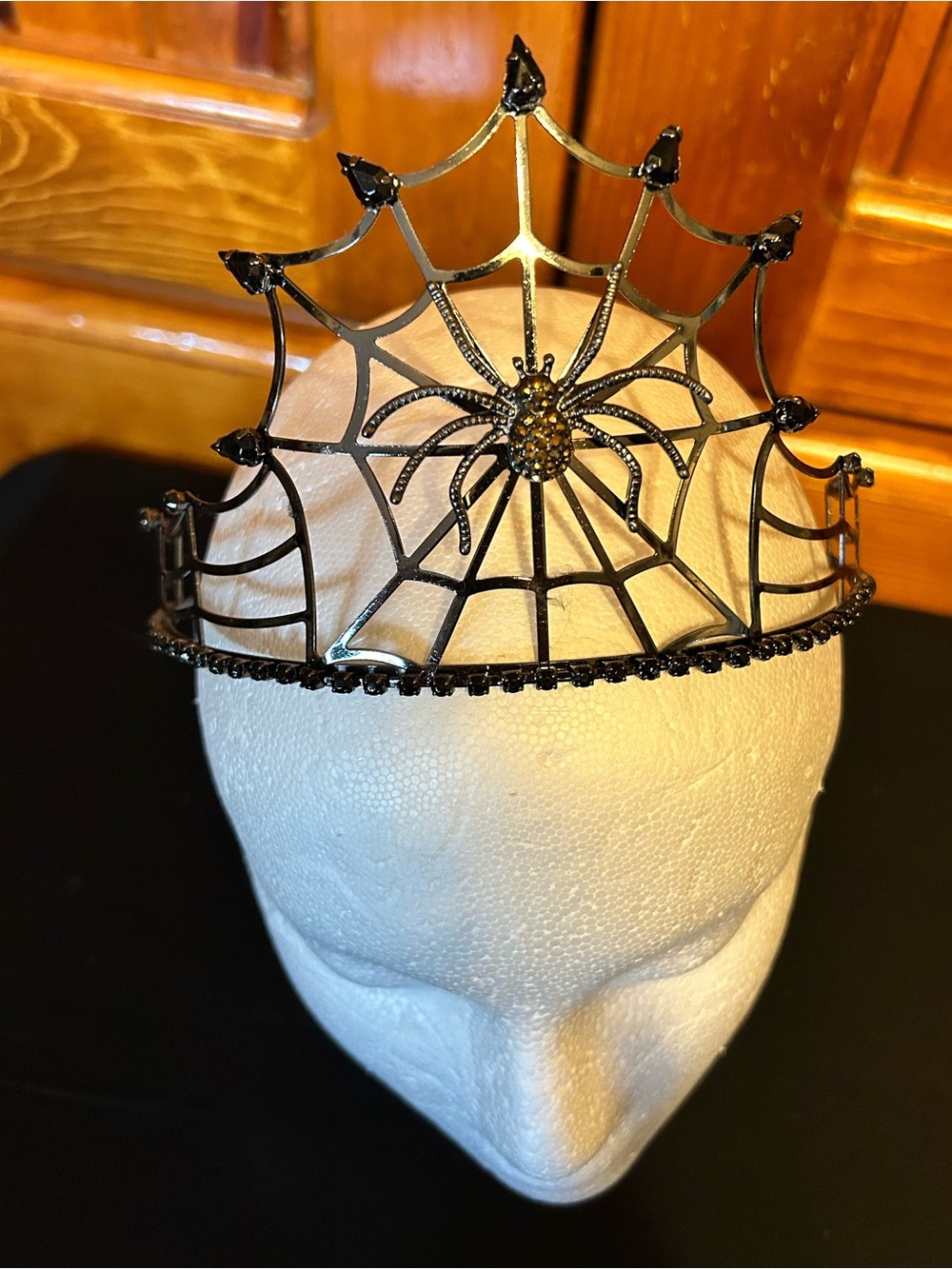 Black Spider Web Tiara Crown - Brand Unspecified
